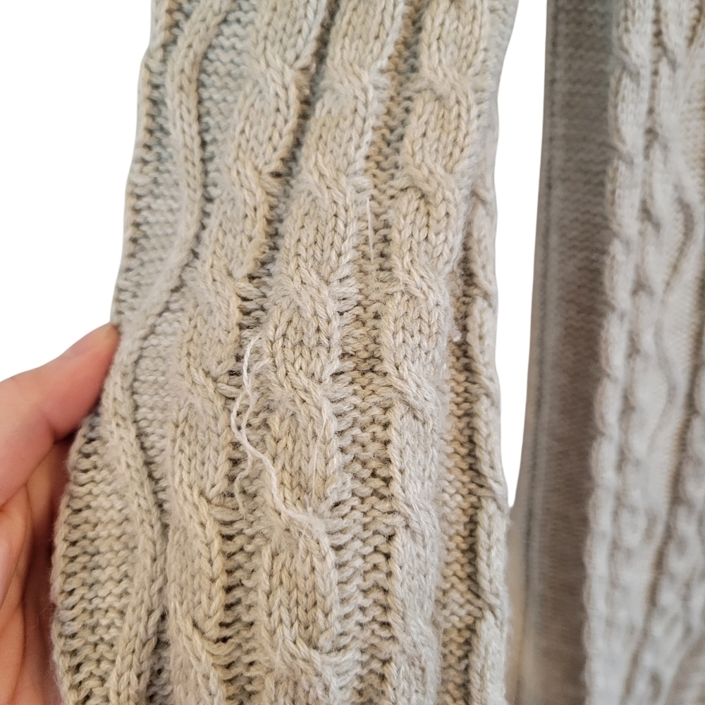 North River Outfitters Gray Cable Knit Hooded Long Sleeve Cardigan - Picture 4 of 7